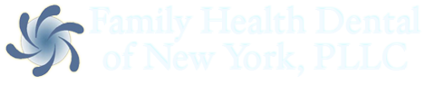 The image displays a logo with text, which includes  Family Health Dental of New York, PLLC  and other smaller text elements.